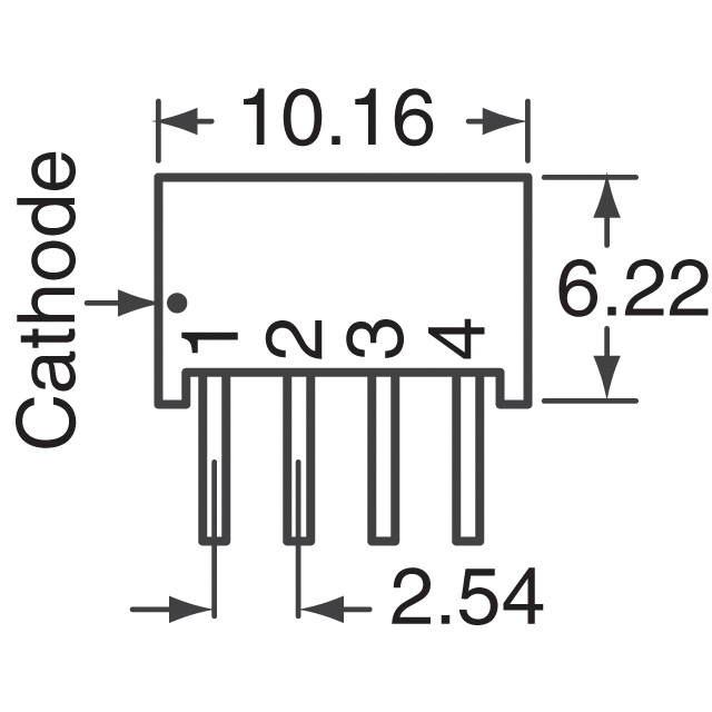 HLMP-2300-EF000 Broadcom Limited  LED - Circuit imprimé Indicateurs Réseaux Barres lumineuses Graphiques à barres